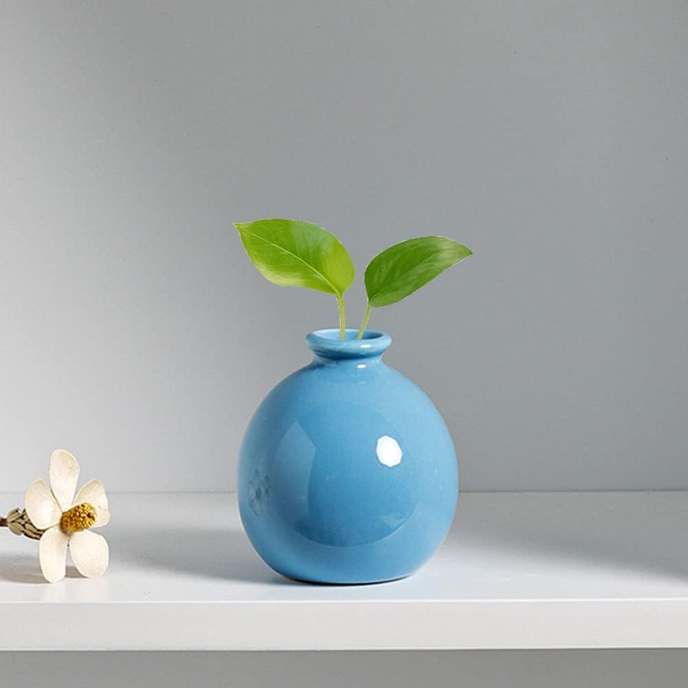 Luxury Modern Small Bud Vases Mini Ceramic Flower Vases/Desktop Art Vase Plant Pot/Micro Landscape Vases for Office Home Living Decor #1