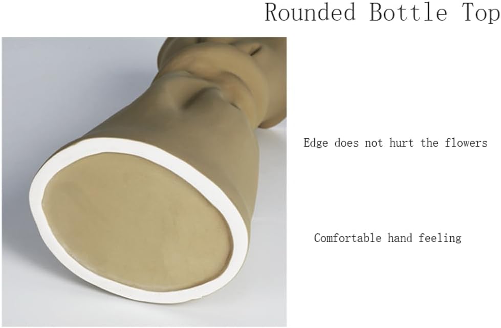 Crinkle Paper Bag Shape Ceramic Vase Cloth Bag Ceramic Dry Vase Creative Retro Work of Art Home Decorative Flower Arrangement Luxury Household Ornaments