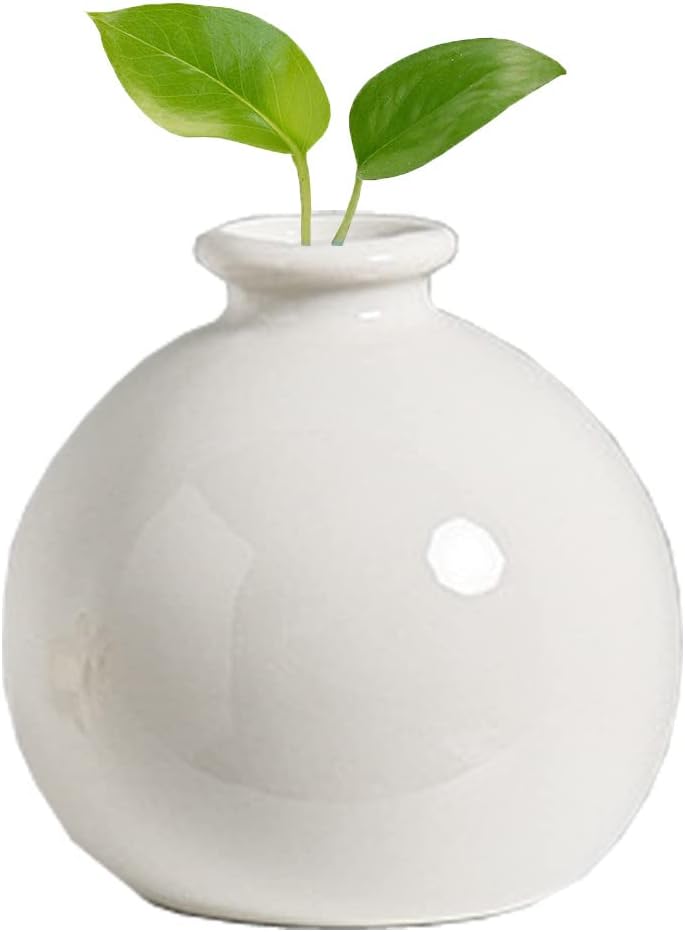 Luxury Modern Small Bud Vases Mini Ceramic Flower Vases/Desktop Art Vase Plant Pot/Micro Landscape Vases for Office Home Living Decor #1