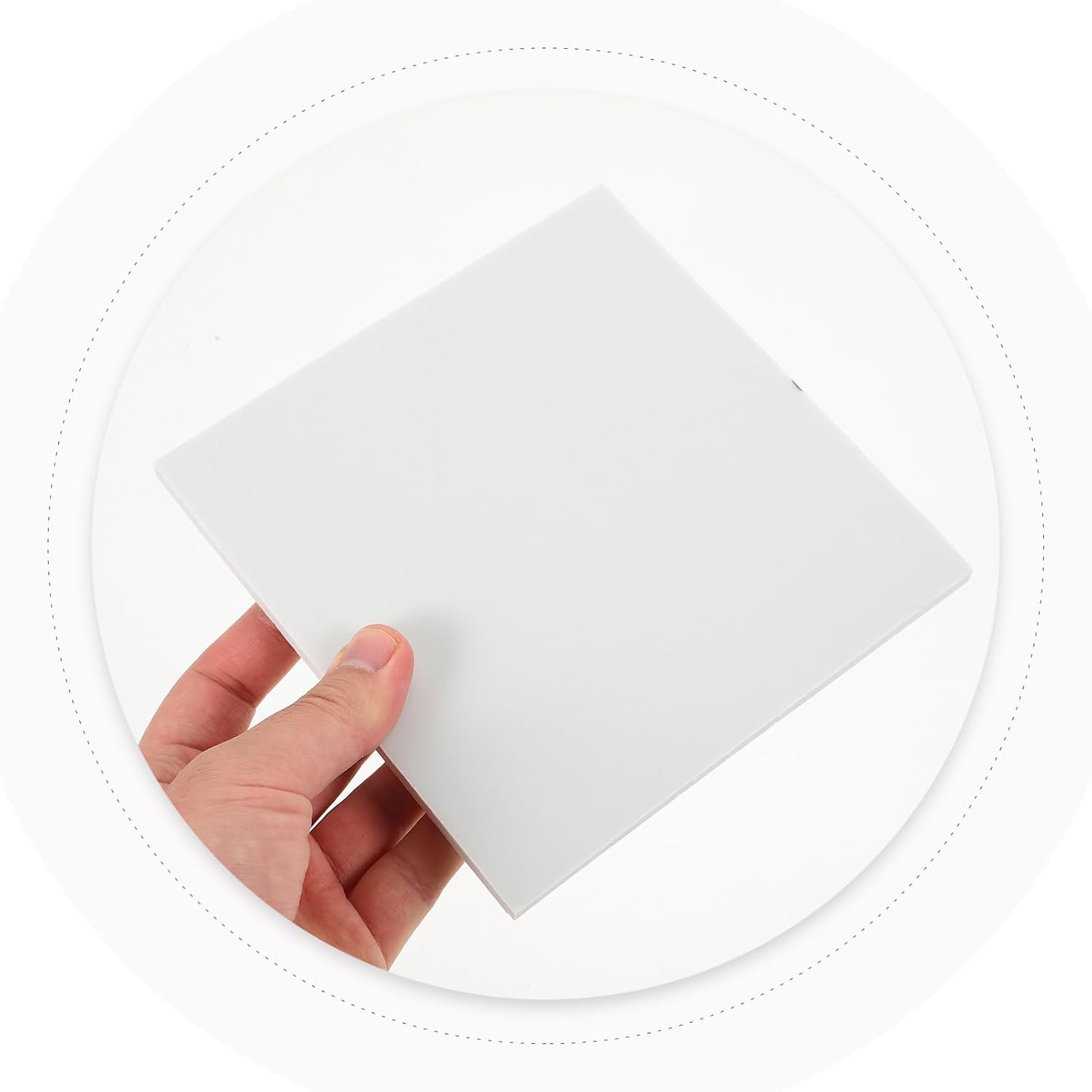 Hand-Painted Ceramic Chip Tile for DIY Crafts Art Projects Versatile Blank Plate for Home Decor Fade-Resistant Surface for Creative Painting