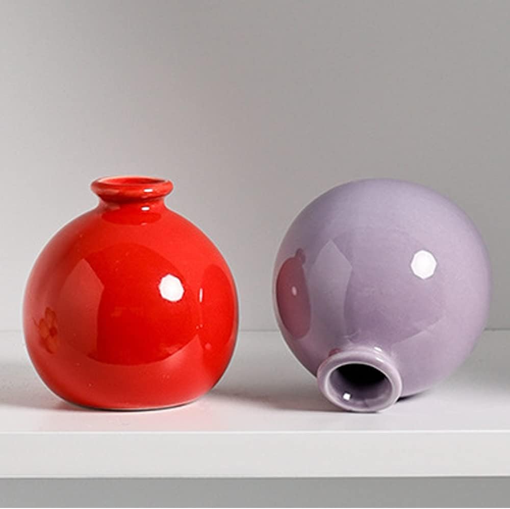 Luxury Modern Small Bud Vases Mini Ceramic Flower Vases/Desktop Art Vase Plant Pot/Micro Landscape Vases for Office Home Living Decor #1