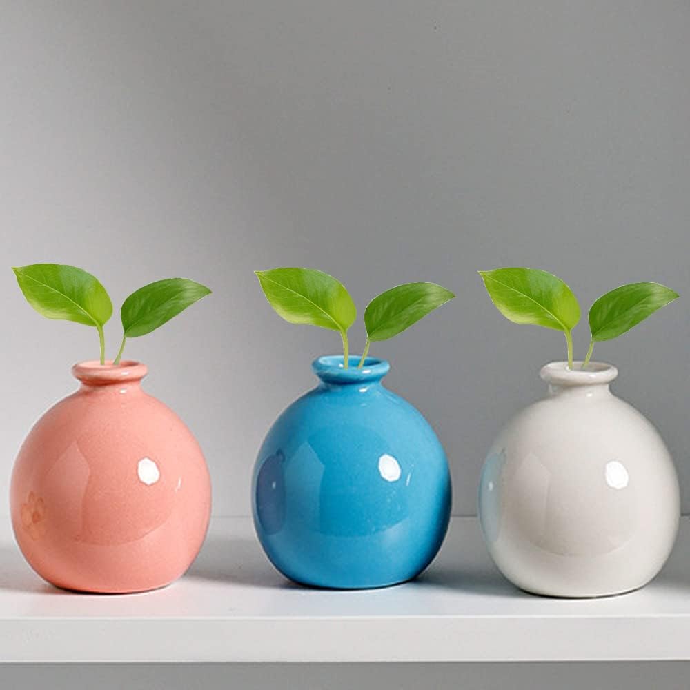 Luxury Modern Small Bud Vases Mini Ceramic Flower Vases/Desktop Art Vase Plant Pot/Micro Landscape Vases for Office Home Living Decor #1
