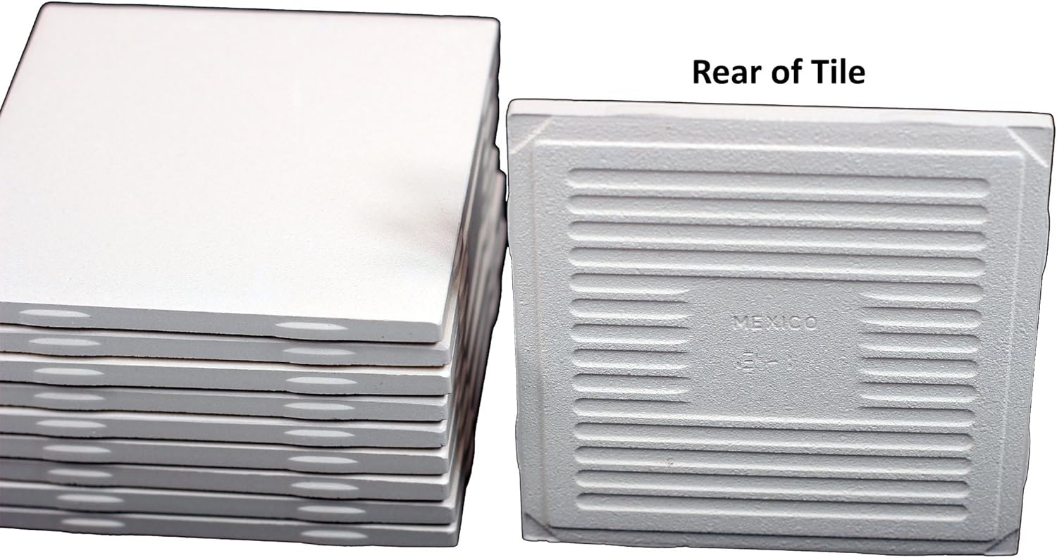 Bisque tiles unpainted use underglazes