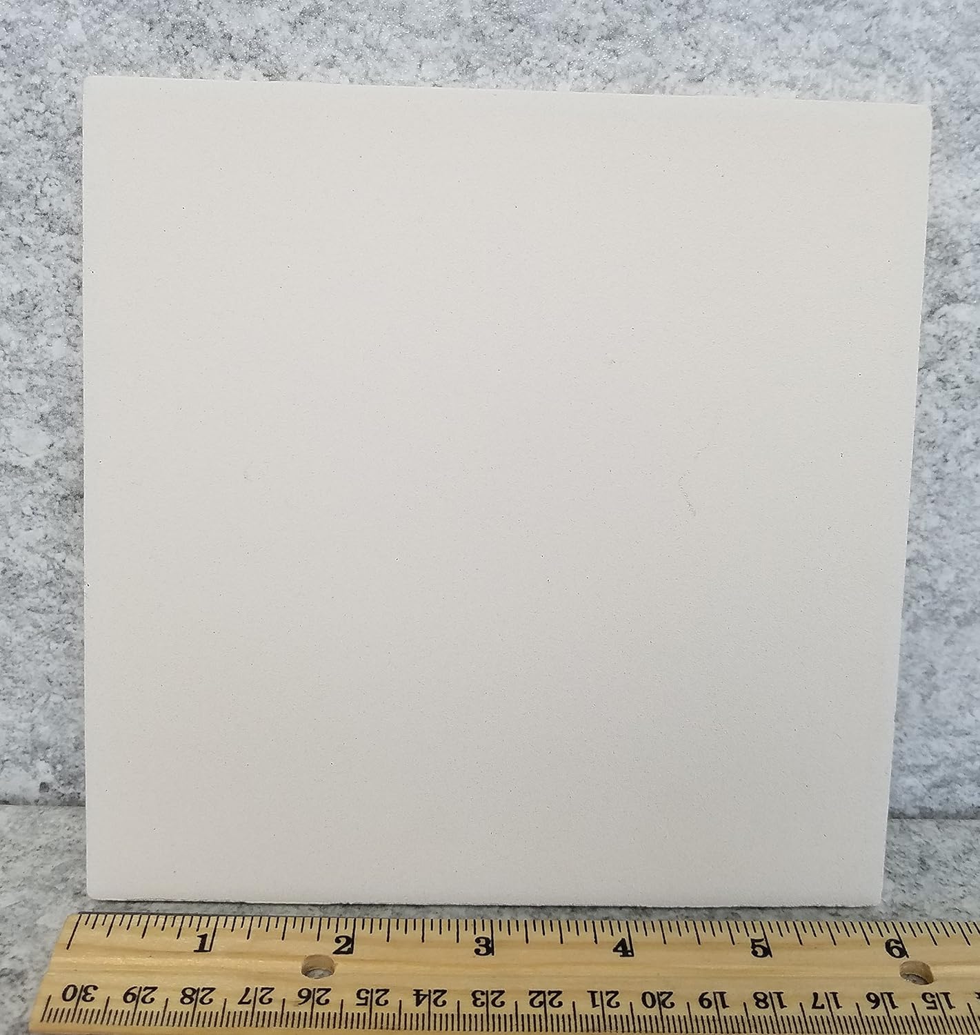 Bisque - 6" X 6" Square Tile (Unpainted, Ready for Glaze)